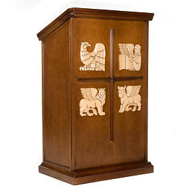 Lesepulte: Ambo, Nussholz vier Evangelisten