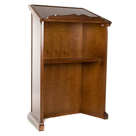 Leggii a colonna: Ambone legno di noce simboli 4 evangelisti