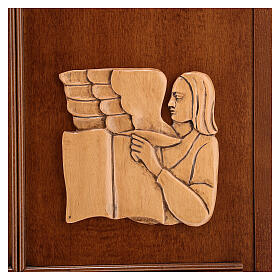 Ambona drewno orzechowe symbole 4 ewangelistów