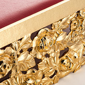 Book stand made of gold-plated cast brass
