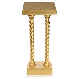 Stojak Pulpit pod ewangeliarz dwie kolumny skręcone listek złota
