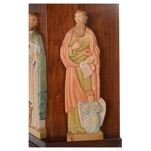 Ambon entaillé main 4 Evangélistes relief 130x90x45 cm 7