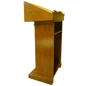 Atriles con columna: Ambón con capitel en pan de oro 140x60x45cm