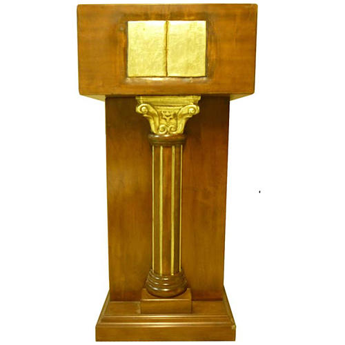 Ambo with column capital and gold leaf, 140x60x45cm 1