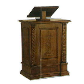 Atriles con columna: Ambón de madera maciza, hecho a mano 126x85x45cm