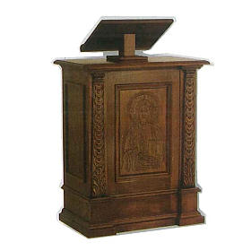 Atriles con columna: Ambón de madera maciza, tallado a mano 126x85x45cm
