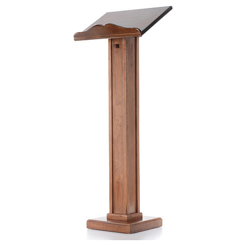 Lectern in wood with adjustable height, 120x45x34cm 2
