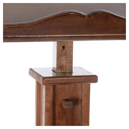 Lectern in wood with adjustable height, 120x45x34cm 5
