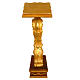 Lectern in wood with adjustable height, gold leaf 135x50x38cm s1