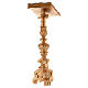 Lectern in carved wood, baroque chandelier style, gold leaf 120c s3