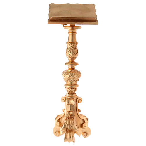 Lectern in carved wood, baroque chandelier style, gold leaf 120c 1