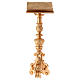 Lectern in carved wood, baroque chandelier style, gold leaf 120c s1