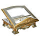 Table lectern in wood, with silver and gold leaf s1