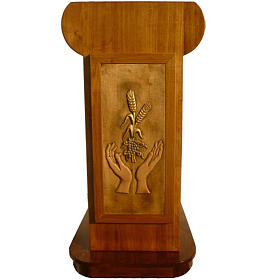 Lutrins sur pied: Ambon en bois massif avec estrade 135x110x70 cm