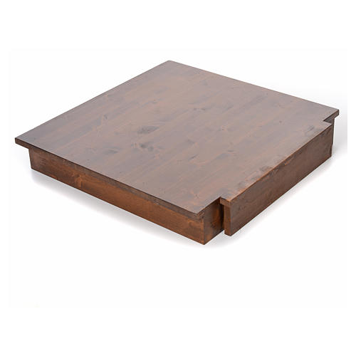 Ambón de madera maciza con base 135x66x50cm 6