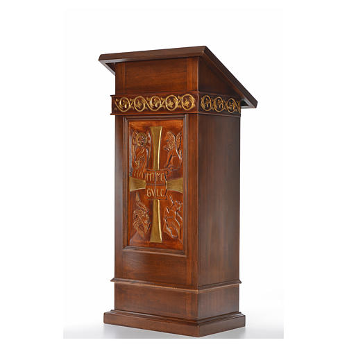 Ambone in legno massello con pedana 135x66x50 2