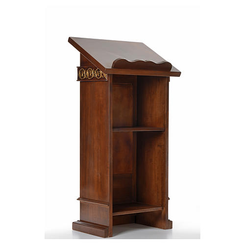 Ambone in legno massello con pedana 135x66x50 3