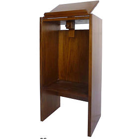 Atriles con columna: Ambón de madera maciza, regulable y hecho a mano H 130cm