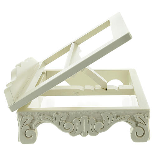 Baroque missal stand in walnut wood, ivory colour 8