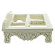 Baroque missal stand in walnut wood, ivory colour s6
