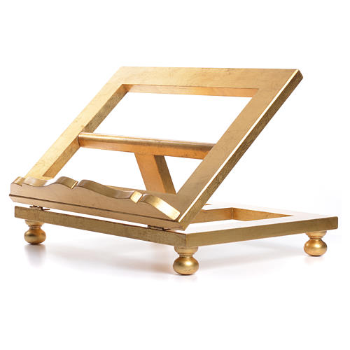 Tischpult aus Holz mit Blattgold 35x40 cm 7