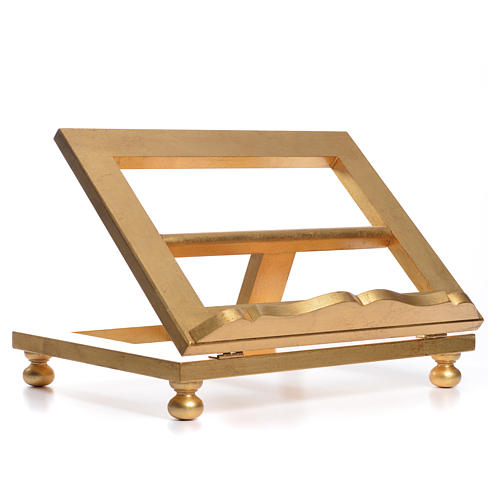 Tischpult aus Holz mit Blattgold 35x40 cm 8