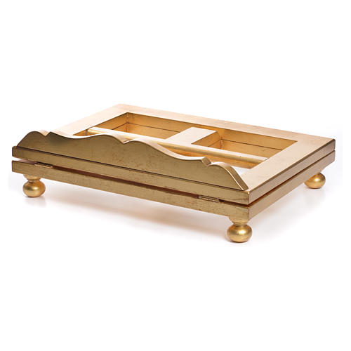 Tischpult aus Holz mit Blattgold 35x40 cm 10