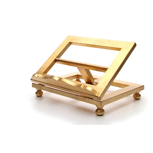 Tischpult aus Holz mit Blattgold 35x40 cm 12
