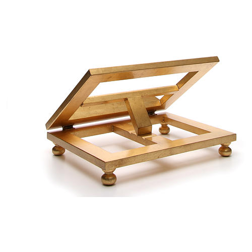 Tischpult aus Holz mit Blattgold 35x40 cm 13