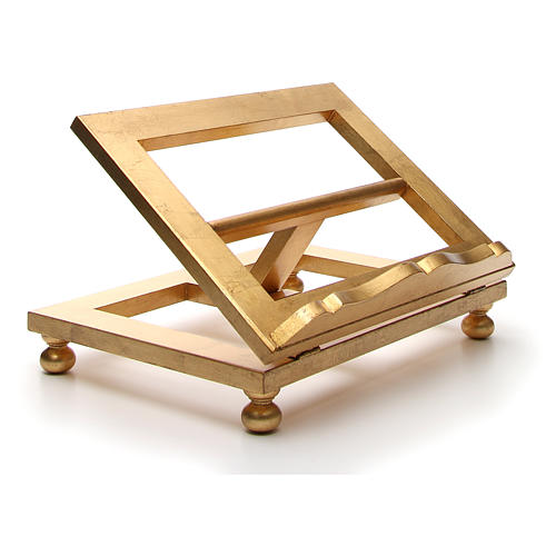 Tischpult aus Holz mit Blattgold 35x40 cm 14
