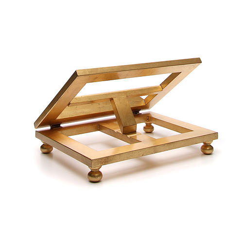 Tischpult aus Holz mit Blattgold 35x40 cm 3