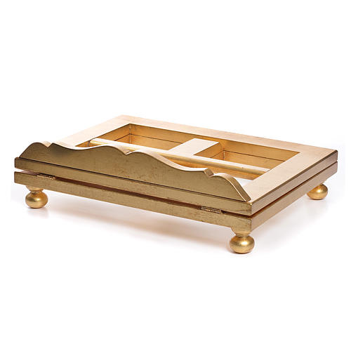 Tischpult aus Holz mit Blattgold 35x40 cm 5