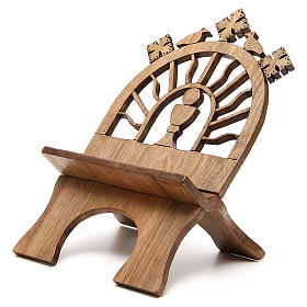 Atril de mesa madera de nogal tallada italiana Monjes de Belén.
