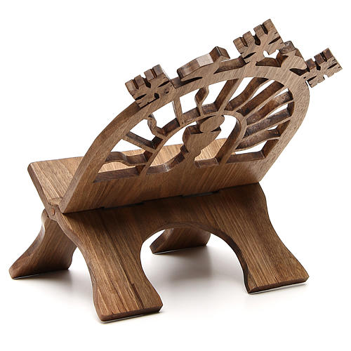 Atril de mesa madera de nogal tallada italiana Monjes de Belén. 3