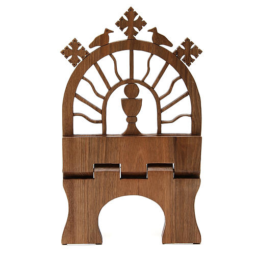 Atril de mesa madera de nogal tallada italiana Monjes de Belén. 6