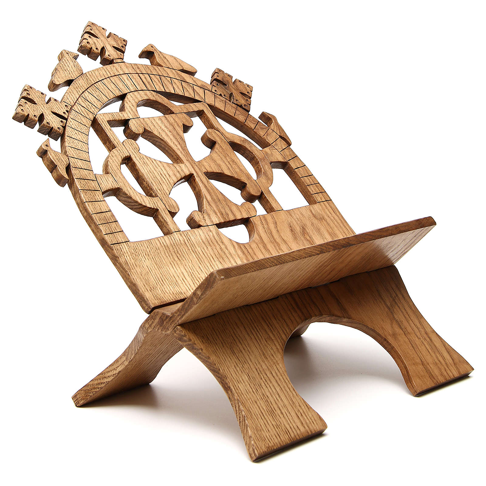 Book stand hand carved by the Bethlehem monks in white ash wood