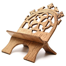 Book stand hand carved by the Bethlehem monks in white ash wood