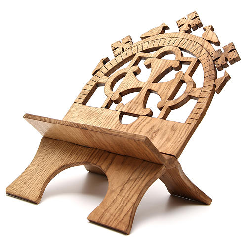 Book stand hand carved by the Bethlehem monks in white ash wood 2