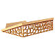 Table lectern with golden net and imitation leather surface s1