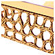 Estante mesa ouro rede plano imitação couro s3