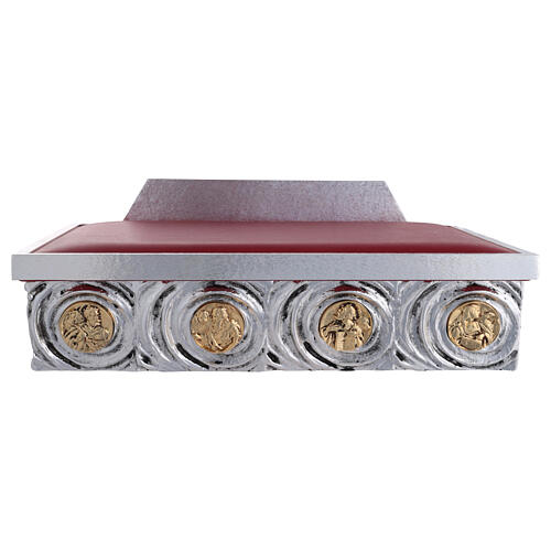 Leggio da mensa ottone fuso argento oro 4 Evangelisti 1