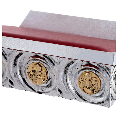 Leggio da mensa ottone fuso argento oro 4 Evangelisti 2