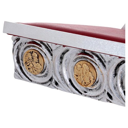 Leggio da mensa ottone fuso argento oro 4 Evangelisti 4