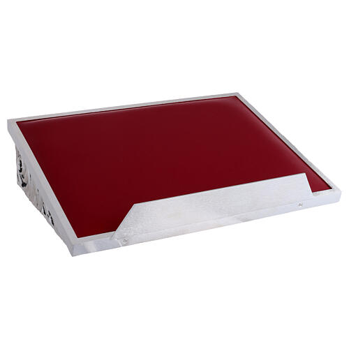 Leggio da mensa ottone fuso argento oro 4 Evangelisti 7