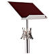 Lectern in cast brass 112cm with base in marble s2