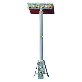 Mównica na stojaku 110cm odlewany mosiądz dwukolorowa