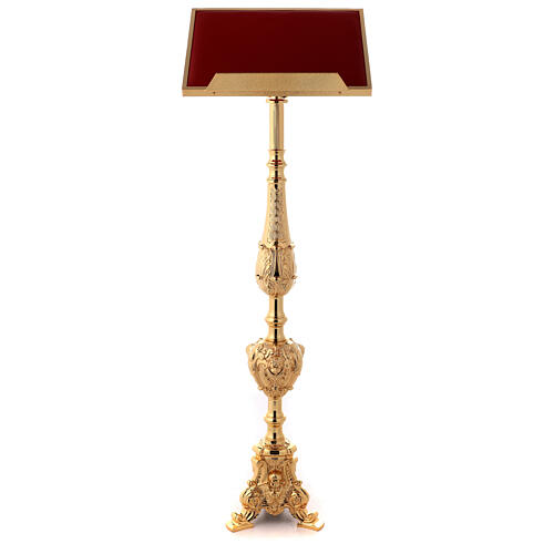 Lectern in 24K gold plated cast brass, baroque style 1