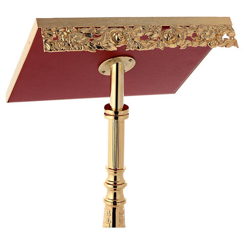 Mównica na stojaku odlewany mosiądz złoto 24K styl barokowy 2