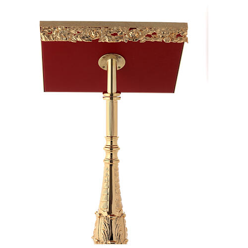 Mównica na stojaku odlewany mosiądz złoto 24K styl barokowy 5