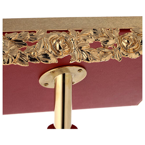 Mównica na stojaku odlewany mosiądz złoto 24K styl barokowy 7